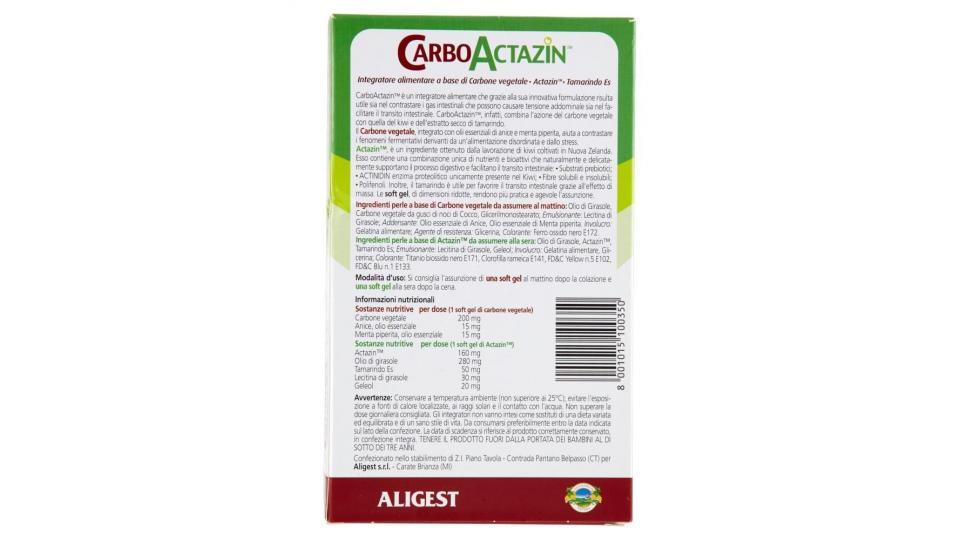 Aligest Carboactazin 10 Soft Gel Di Carbone Vegetale + 10 Soft Gel Di Actazin