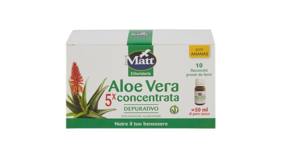 Matt Erboristeria Aloe Vera 5x Concentrata Gusto Ananas 10 Flaconcini