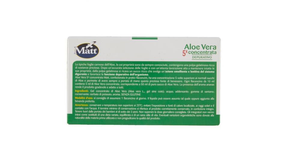 Matt Erboristeria Aloe Vera 5x Concentrata Gusto Ananas 10 Flaconcini