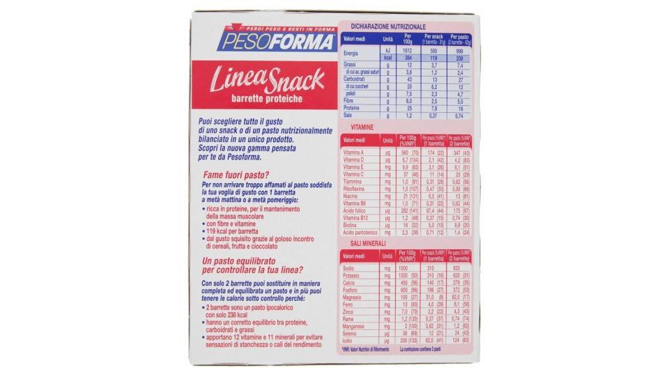 Pesoforma Linea Snack Barrette Proteiche Con Cereali, Albicocca E Mandorle