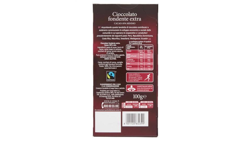 Cioccolato Fondente Extra Cacao: 85% Minimo