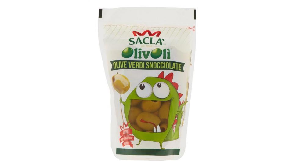 Saclà - Olivolì, Olive Verdi Snocciolate, in Salamoia