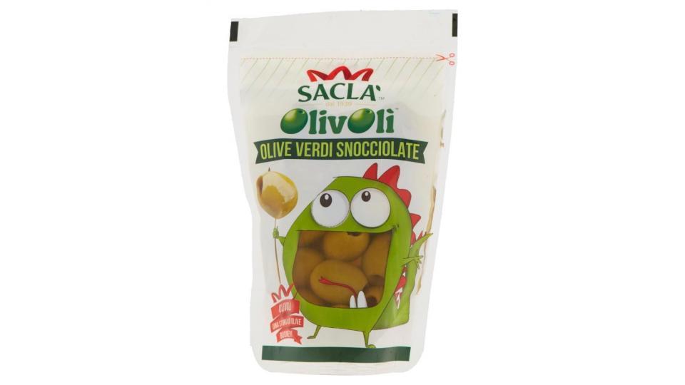 Saclà - Olivolì, Olive Verdi Snocciolate, in Salamoia