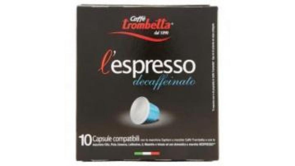 Caffè Trombetta L'espresso Decaffeinato Capsule