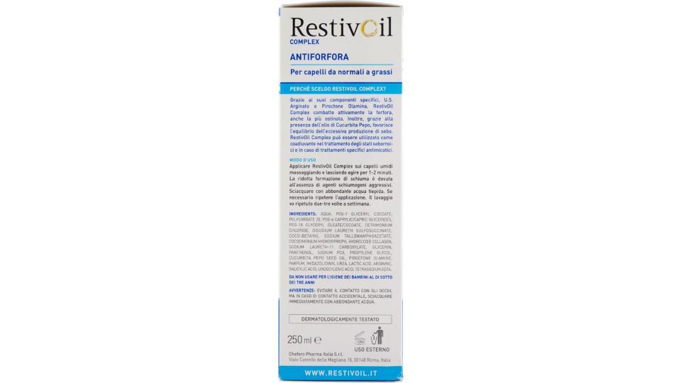 RestivOil, Antiforfora Complex cute sensibile capelli da normali a grassi olio-shampoo