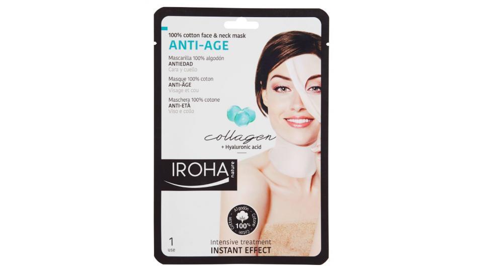 Iroha, maschera 100% cotone anti-età viso e collo