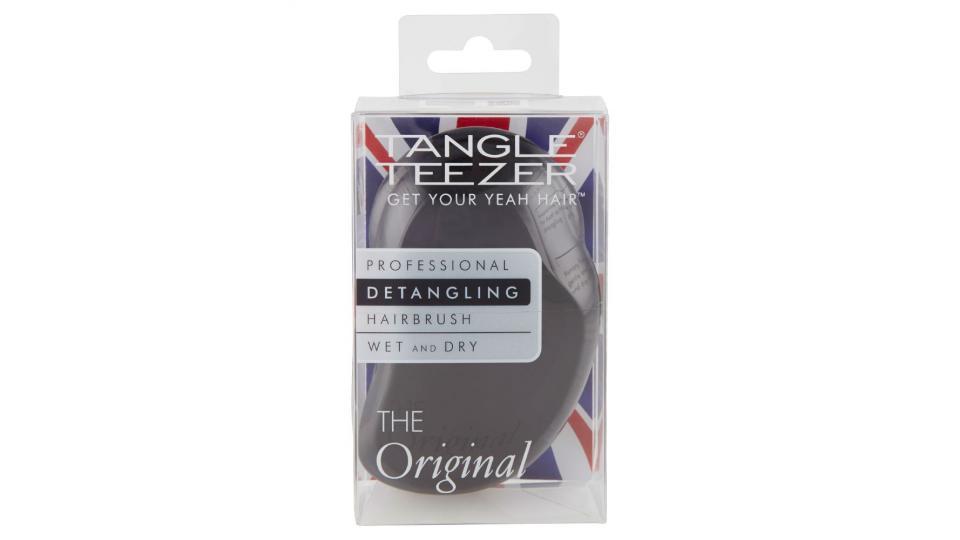 Tangle Teezer the Original Professional Detangling Hairbrush Wet and Dry, colore nero