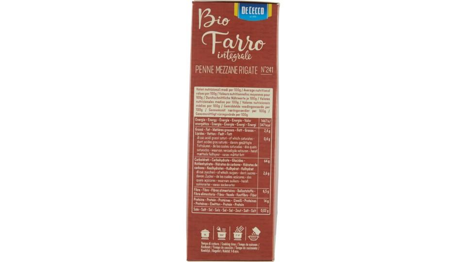 Bio Farro Integrale Penne Rigate N°41