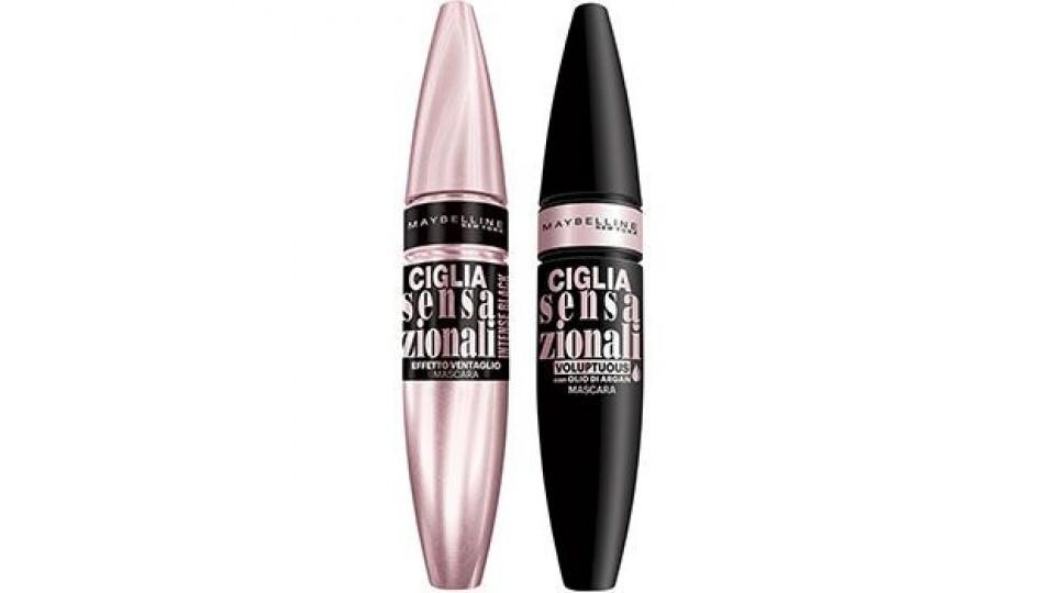 Maybelline New York Ciglia Sensazionali Mascara Volume, Effetto Ventaglio, Nero