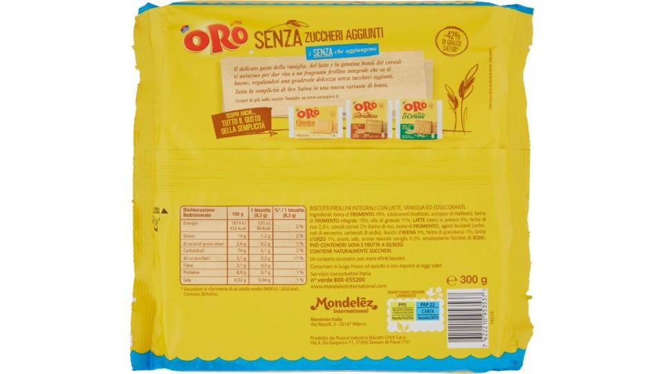 Saiwa, Oro senza zuccheri aggiunti