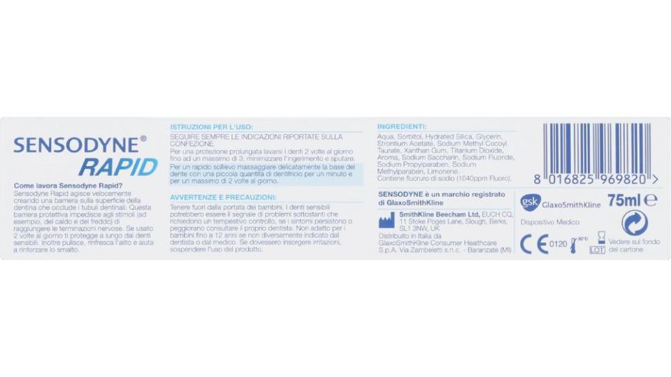 Sensodyne - Dentifricio per Denti Sensibili, con Fluoro