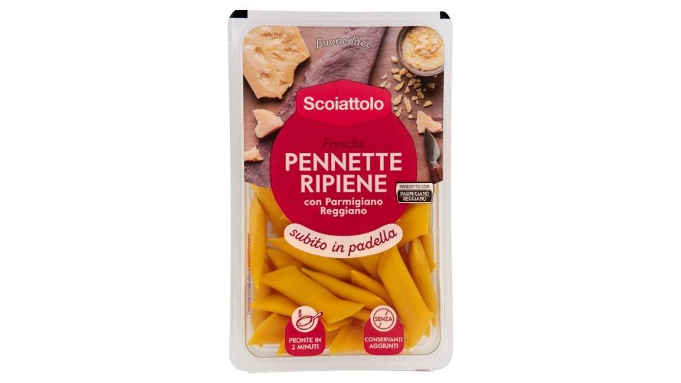 Scoiattolo pennette ripiene con parmigiano reggiano