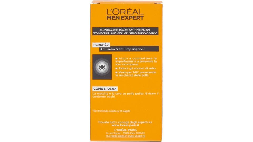 L'Oréal Paris, Men Expert Pure Power crema idratante anti-imperfezioni pelli secche