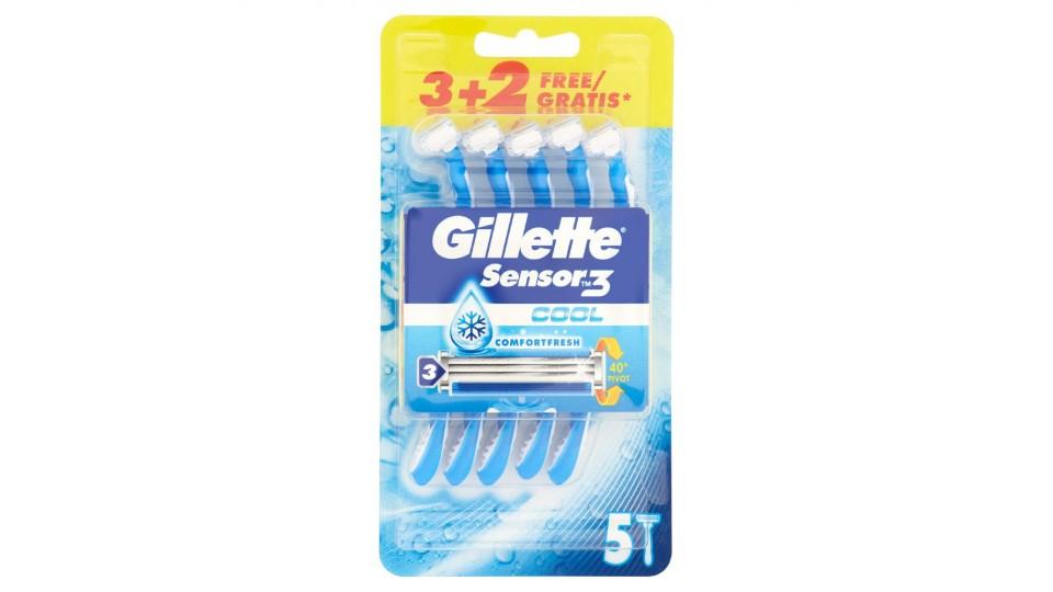 Gillette, Sensor3 Cool Rasoio da Uomo Usa e Getta - 3 rasoi +