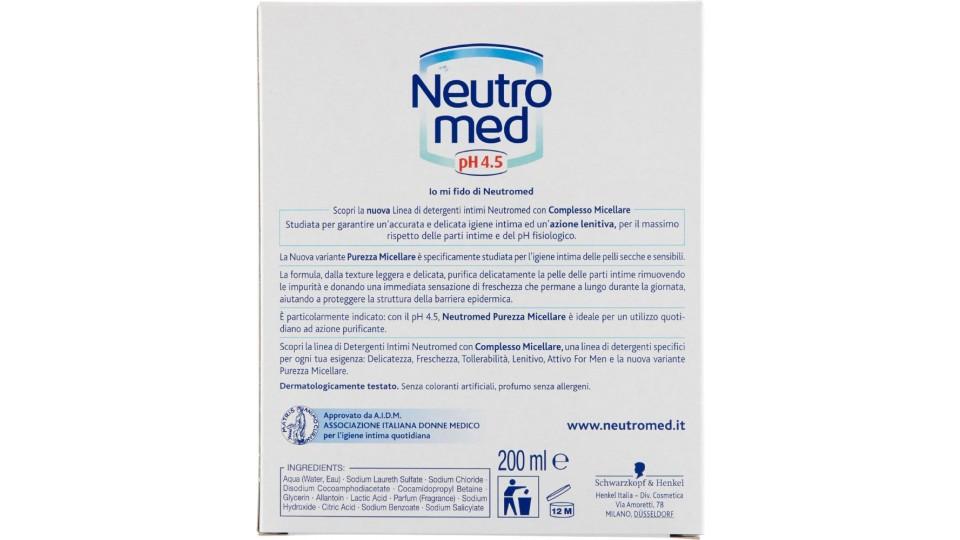 Neutromed, pH 4.5 Purezza detergente intimo con complesso micellare