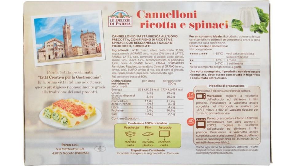 Le Delizie di Parma, cannelloni ricotta e spinaci