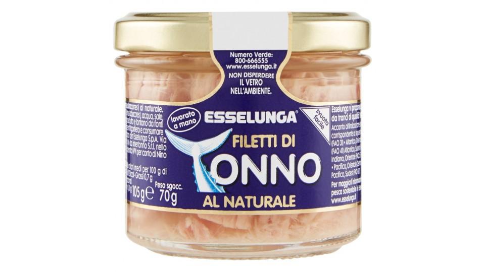 Esselunga, filetti di tonno al naturale 105 g peso netto sgocc.