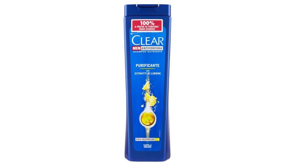 Clear, Men Antiforfora Purificante capelli grassi shampoo