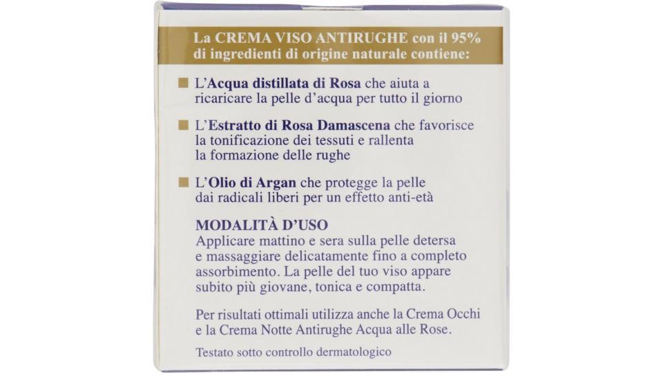 Acqua alle Rose Antirughe Crema viso rassodante, con Estratto di Rosa Damascena ed Olio di Argan, trattamento intensivo