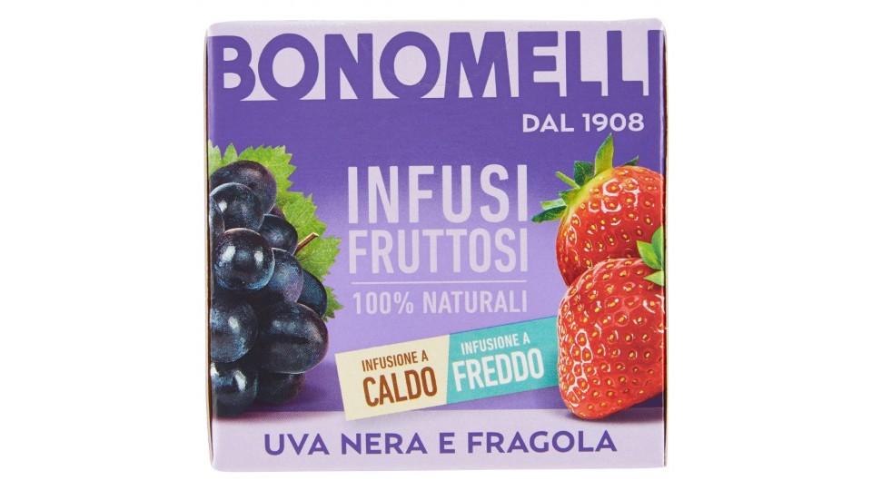 Bonomelli, Infusi Fruttosi 100% Naturali uva nera e fragola 12 filtri