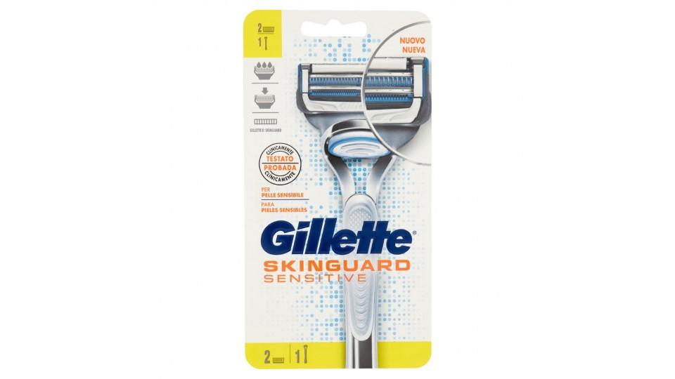 Gillette, SkinGuard Sensitive manico + lame di ricambio