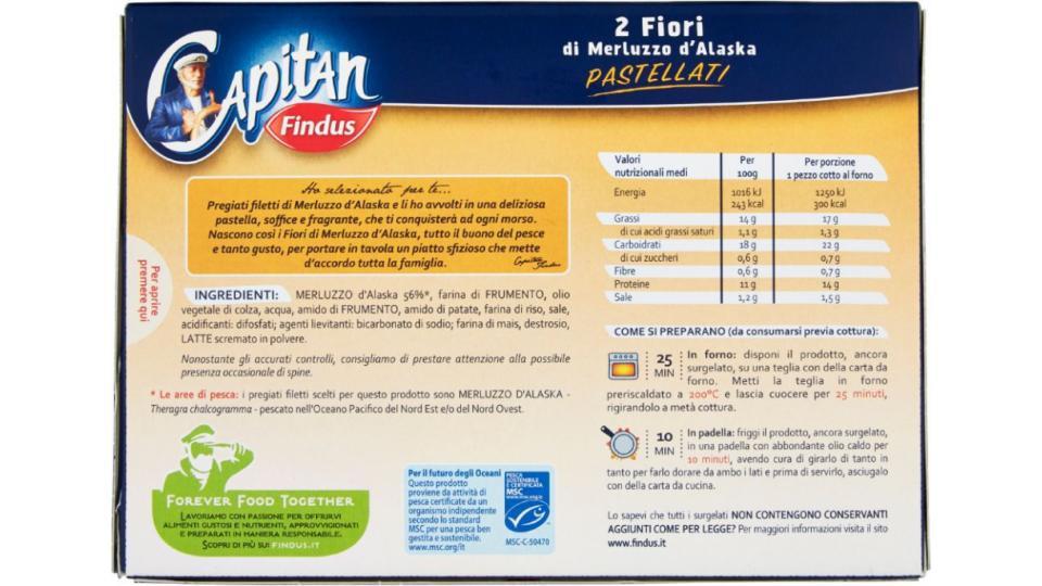 Findus, Capitan 2 fiori di merluzzi d'Alaska in pastella surgelati