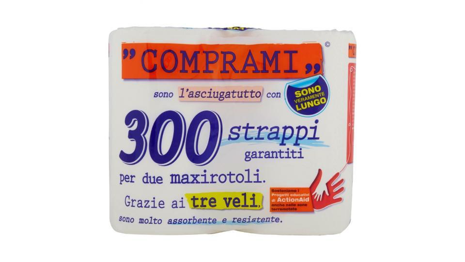 Comprami, asciugatutto 300 strappi 3 veli