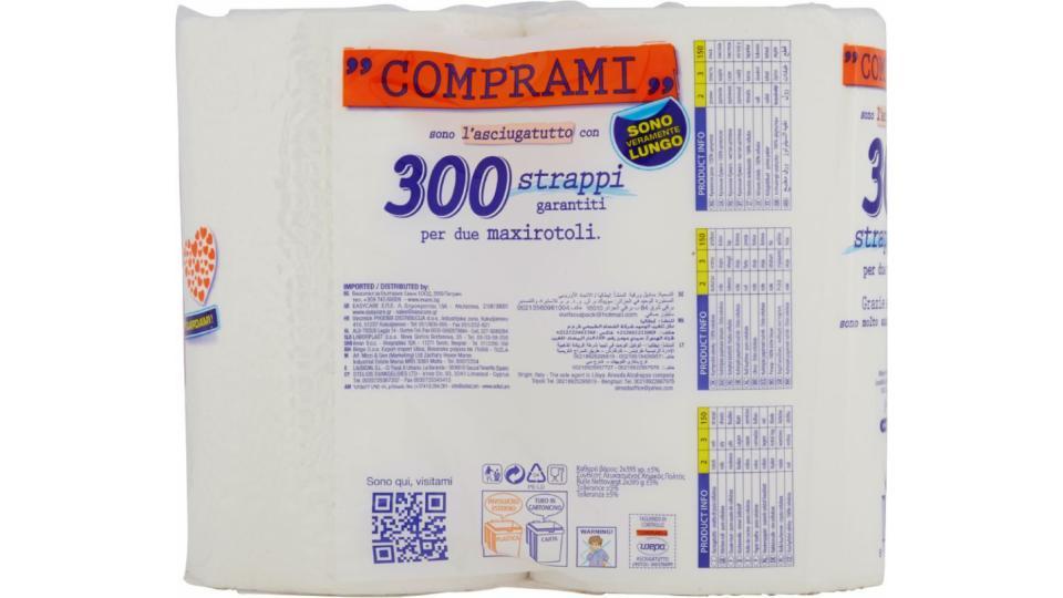 Comprami, asciugatutto 300 strappi 3 veli