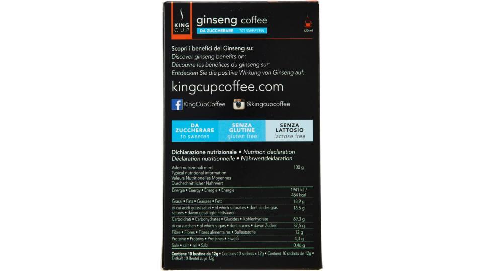 King Cup, Ginseng coffee da zuccherare