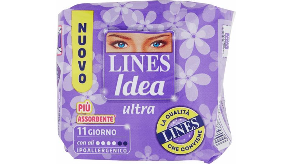 Lines, Idea assorbenti ultra giorno con ali ripiegati