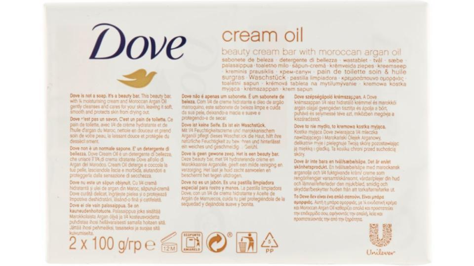 Dove, silk cream oil beauty cream bar