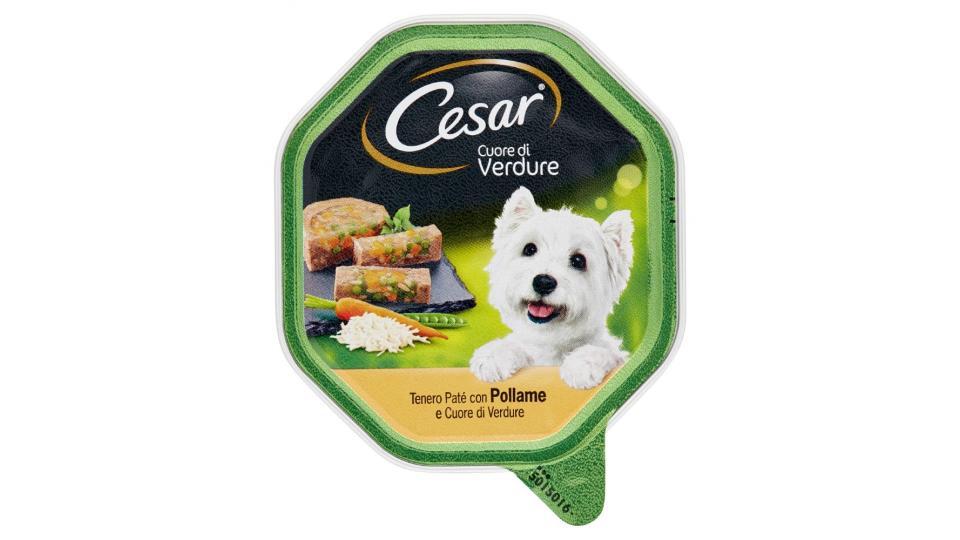 Cesar, cane Cuore di Verdure Tenero patè con pollame e cuore di verdure