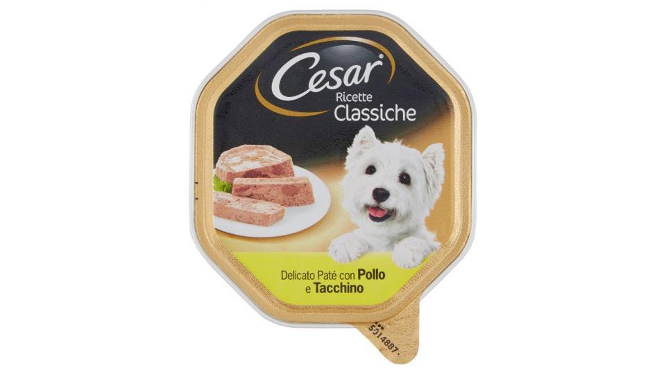 Cesar, cane Ricette Classiche delicato patè con pollo e tacchino