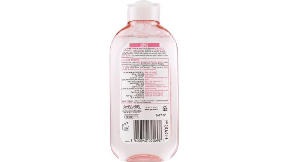 Garnier, SkinActive Acqua di Rosa tonico lenitivo pelli secche e sensibili