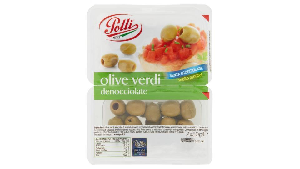 Polli, olive verdi denocciolate