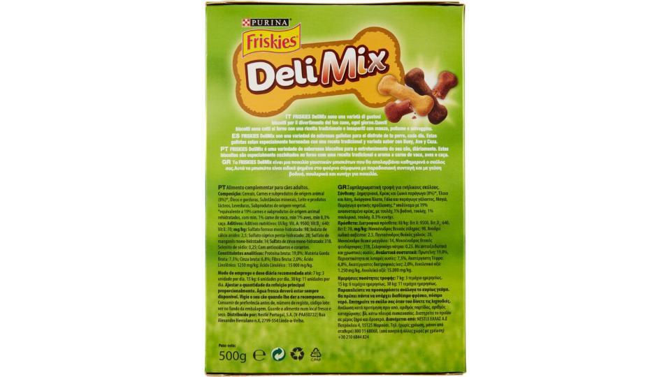 Purina, cane Friskies Deli Mix biscotticon manzo pollo selvaggina