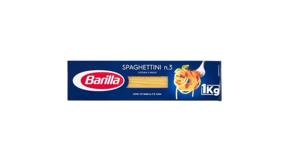 Barilla - Spaghettini n.3, 1kg - da semola di grano duro