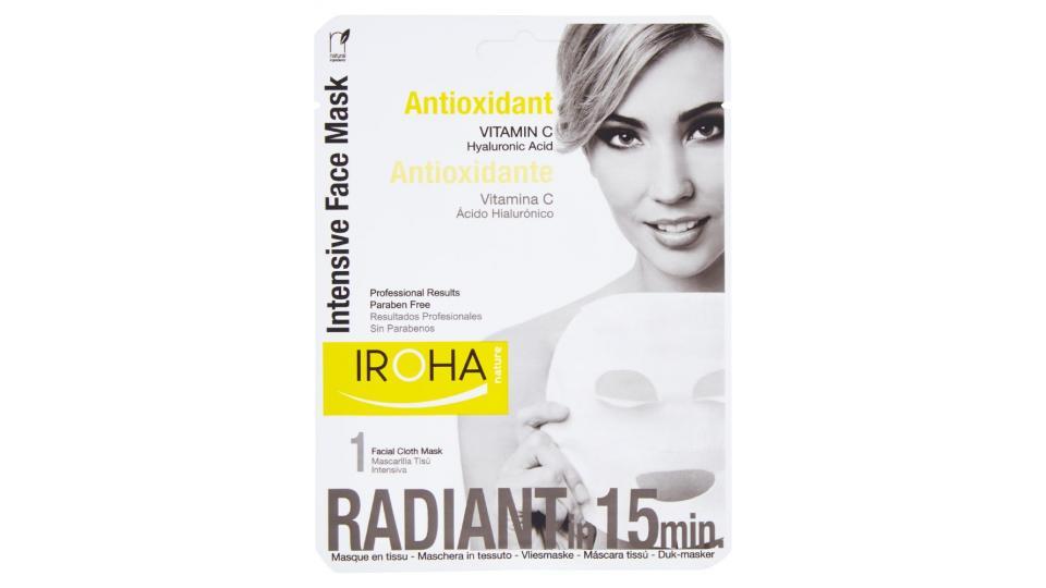 Iroha Nature Intensive Face Mask, maschera intensiva antiossidante e illuminante con Vitamina C + Acido Ialuronico