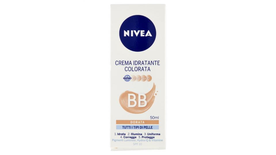 Nivea BB Crema idratante colorata, dorata, per tutti i tipi di pelle