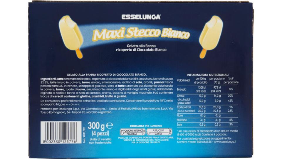Esselunga, maxi stecco bianco