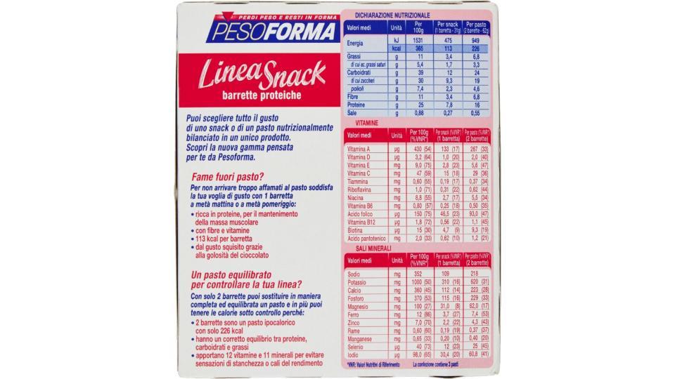 Pesoforma, Linea Snack gusto cioccolato bianco e nero