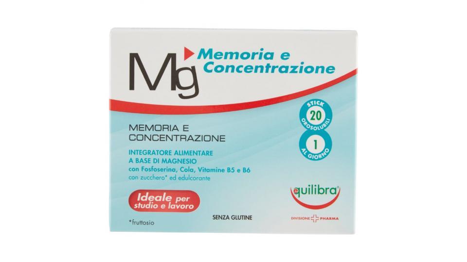 Equilibra, Mg Memoria e Concentrazione 20 stick orosolubili