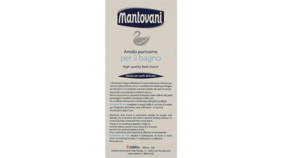 Mantovani, amido purissimo per il bagno