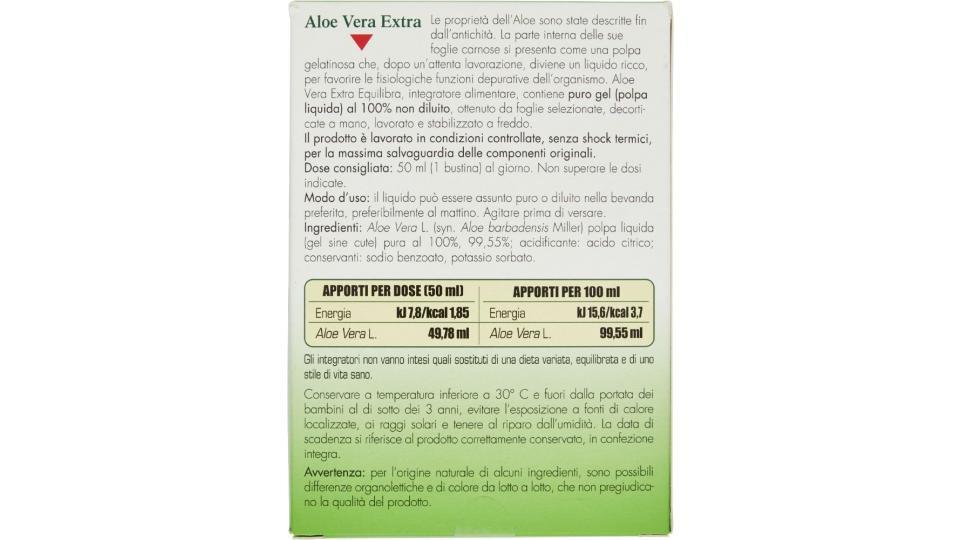 Equilibra, aloe vera extra 14 bustine monodose