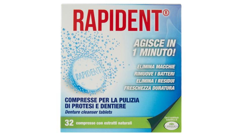 Rapident, compresse per la pulizia di protesi e dentiere