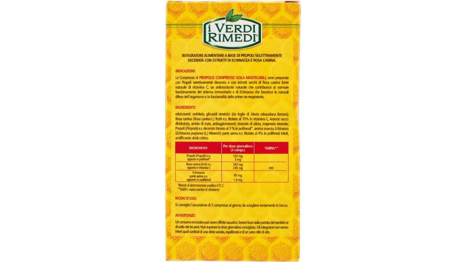 I Verdi Rimedi, Propolis 20 compresse gola masticabili con stevia* gusto arancio