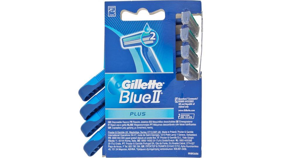 Gillette, Blue II Plus rasoi 2 lame usa e getta