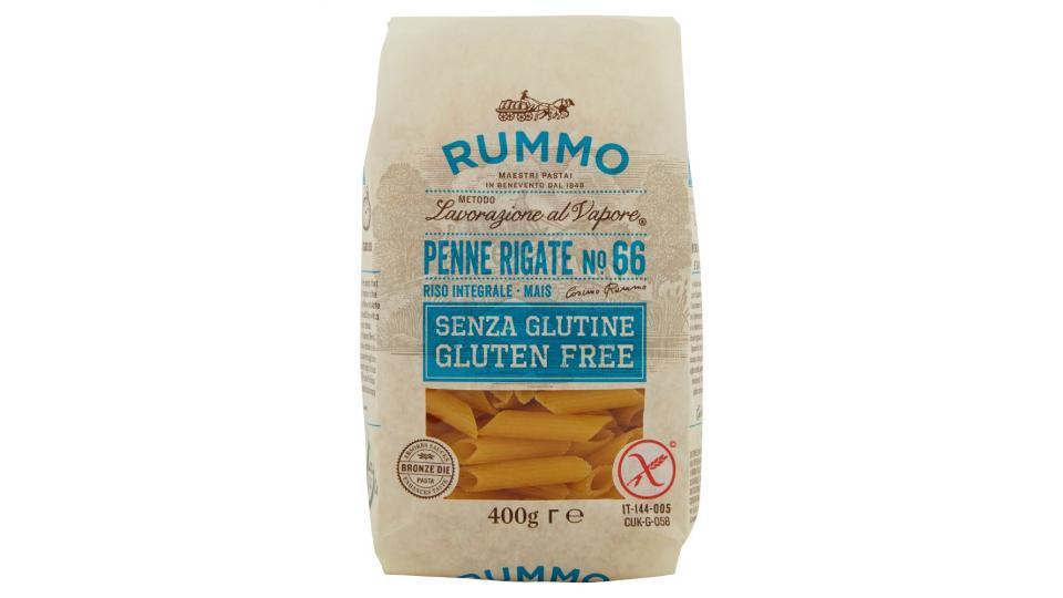 Rummo, Senza Glutine Penne Rigate n. 66 pasta di riso integrale mais bianco e mais giallo