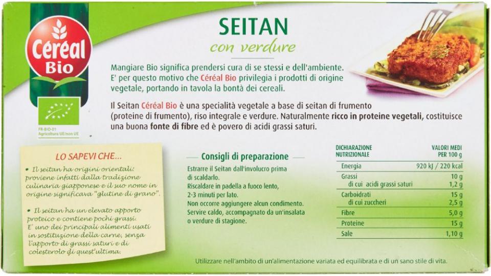 Céréal Bio, Bio express seitan con verdure