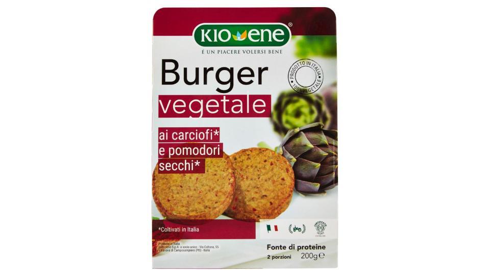 Kio-Ene Burger vegetale ai carciofi e pomodorini secchi